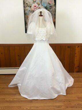Gorgeous Vintage 90s Lady Eleanor Wedding Gown & Veil